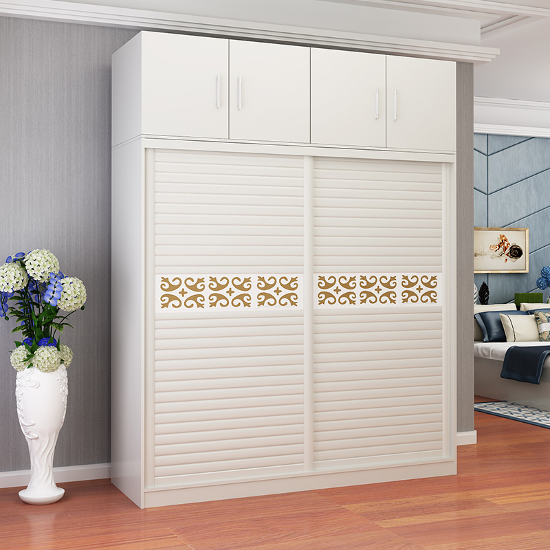 Wardrobe sliding door simple modern assembly furniture 2 door sliding door sliding door cabinet bedroom overall custom wardrobe