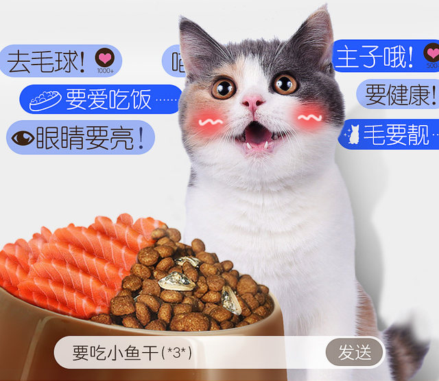 ອາຫານແມວ Huanhuzi Huanyue ທໍາມະຊາດ 2.5kg 5kg bulk salmon flavor kitten adult cat British short blue cat universal
