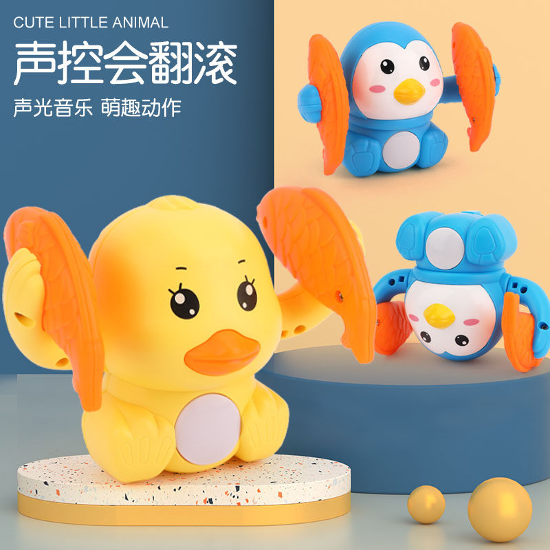 Roll monkey hydraulic sound and photoelectric tumble monkey boy girl baby crawling over head little monkey bear toy