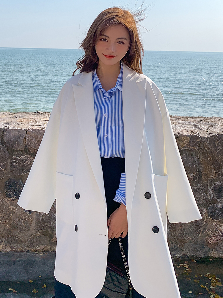 Lecea Alice mid-length suit jacket women's 2022 autumn new vitality girl oversize suit