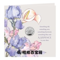 Ready in stock] British 2024 Lucky 6p Wedding Gift Common 925 Small Silver Coin Card Book 3 35g