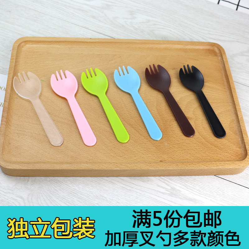 Clinker disposable spoon Cake spoon fork spoon fork Dessert spoon Ice cream spoon Cake fork knife fork tableware