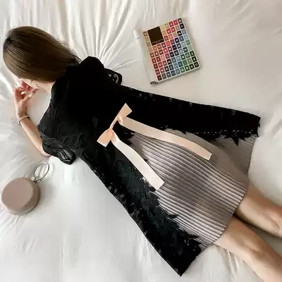 Maternity summer clothes 2018 new Korean summer lace loose dress trendy mom mid-length fashion top