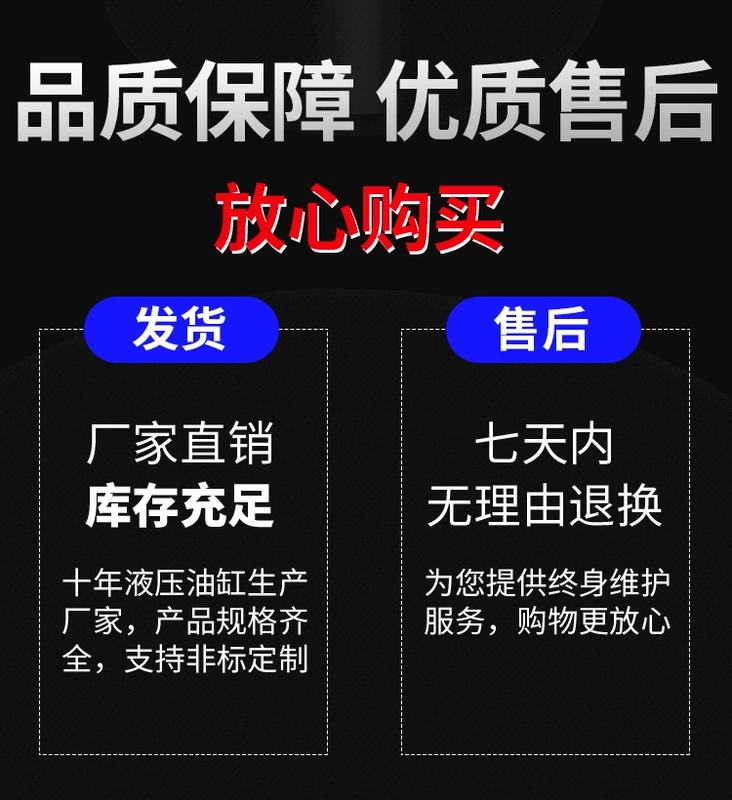 ben thủy lực 2 chiều Xi lanh thủy lực bông tai 20 tấn tùy chỉnh 
            Đường kính xi lanh 125 Xi lanh thủy lực hai chiều tùy chỉnh hàng đầu dầu hai chiều áp suất cao hạng nặng xi lanh thủy lực 1 chiều giá xy lanh thủy lực