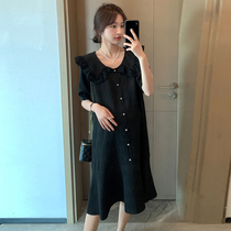 Pregnant woman Liondress Summer medium long style Loose Big Code Belly not to be Pregnant Womens Fashion Flipped Pregnant Woman Skirt Summer
