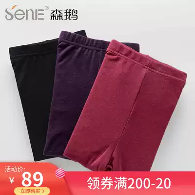 Sen Goose lady de velvet warm medium thick De velvet heating fiber warm pants bottoming thick sanitary pants 03600