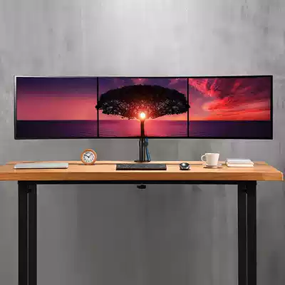 Three-screen LCD display bracket 3-screen splicing display screen computer shelf multi-function universal rotation lifting