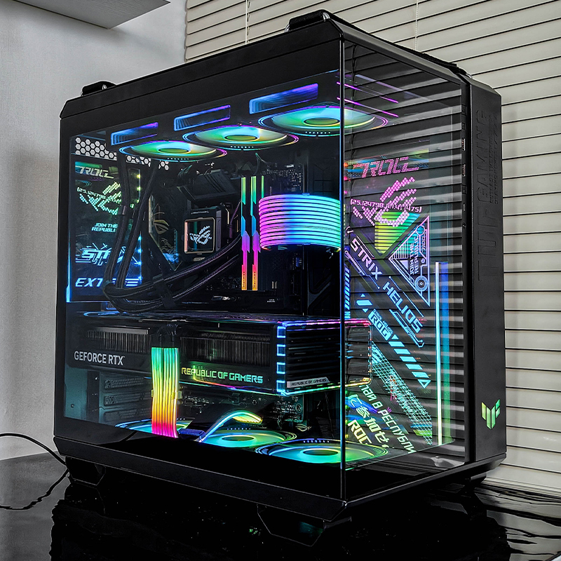 Asus Arsenal 502 Computer 5070Ti 5080 Asus Rog Panoramic View Room Full Set Desktop Pc Water Cooling