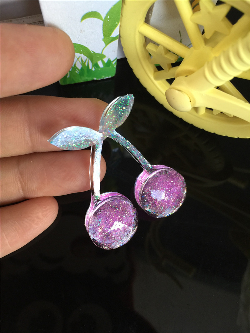 Pha lê Epoxy Trang sức Handmade DIY Làm Handmade UV UV Clay Khuôn vỏ di động Keychain Cherry Khuôn khuôn bánh trung thu 50g