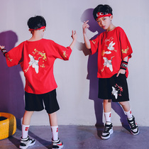 Boy hip hop street dance suit 61 Childrens table performance Dance suit Kindergarten less handsome jazz dance choking