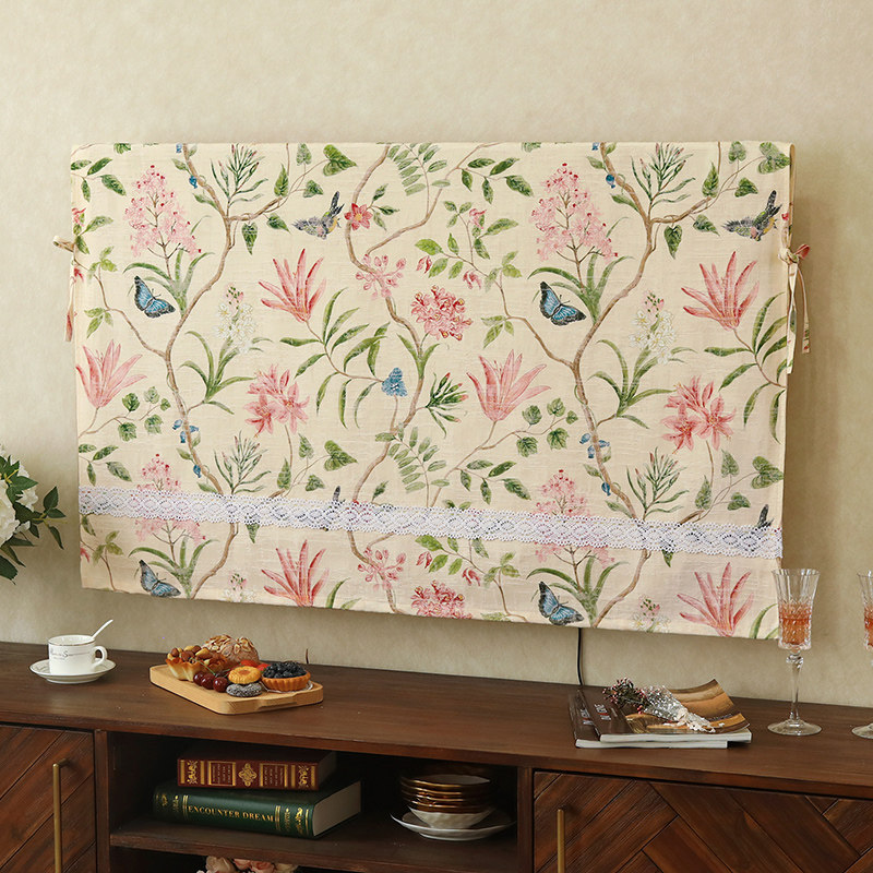 Angel Jail American liquid crystal TV cover Curved Screen Dust Cover Cover Cloth Art Hanging Desktop Universal