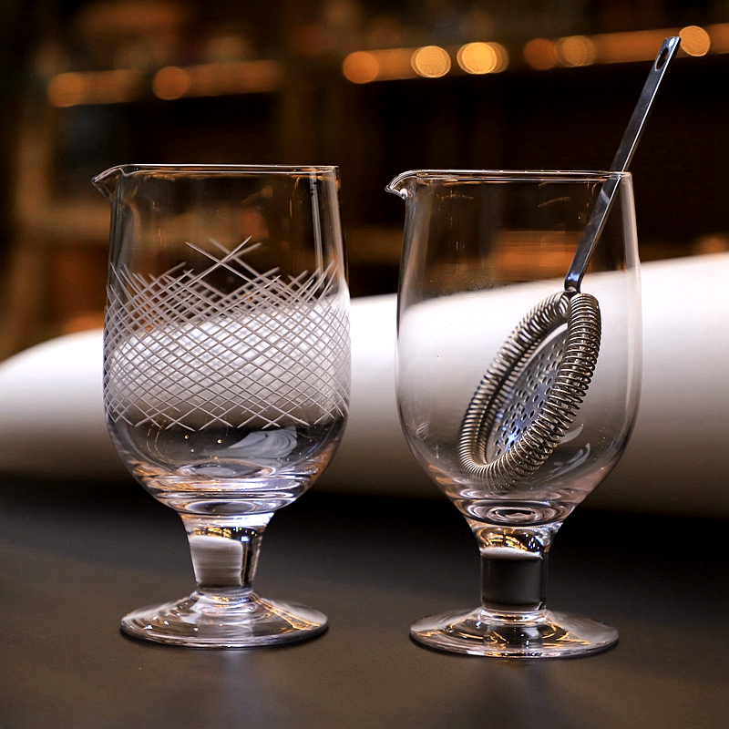 Barware Handmade Crystal Goblet Glass Mixing Mixer Cocktail Mixing Glass