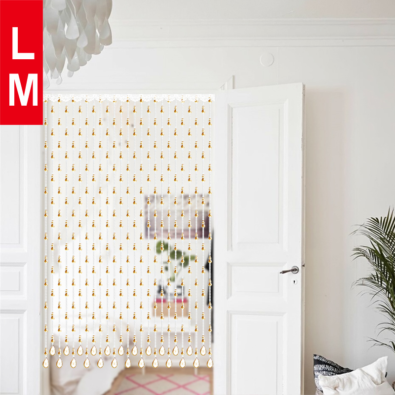 Lm Crystal Bead Curtain Bathroom Feng Shui Gourd Bedroom Door Living Room Partition Curtain Porch Decorative Hanging Curtain Free Of Holes