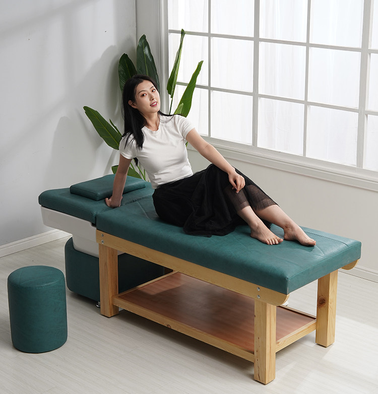 Taistyle Massage Washing Head Bed Flat Lying Head Therapy Flushing Water Bed Water Heater Beauty Hairdressing Fumigation Water Circulation Ceramic Basin