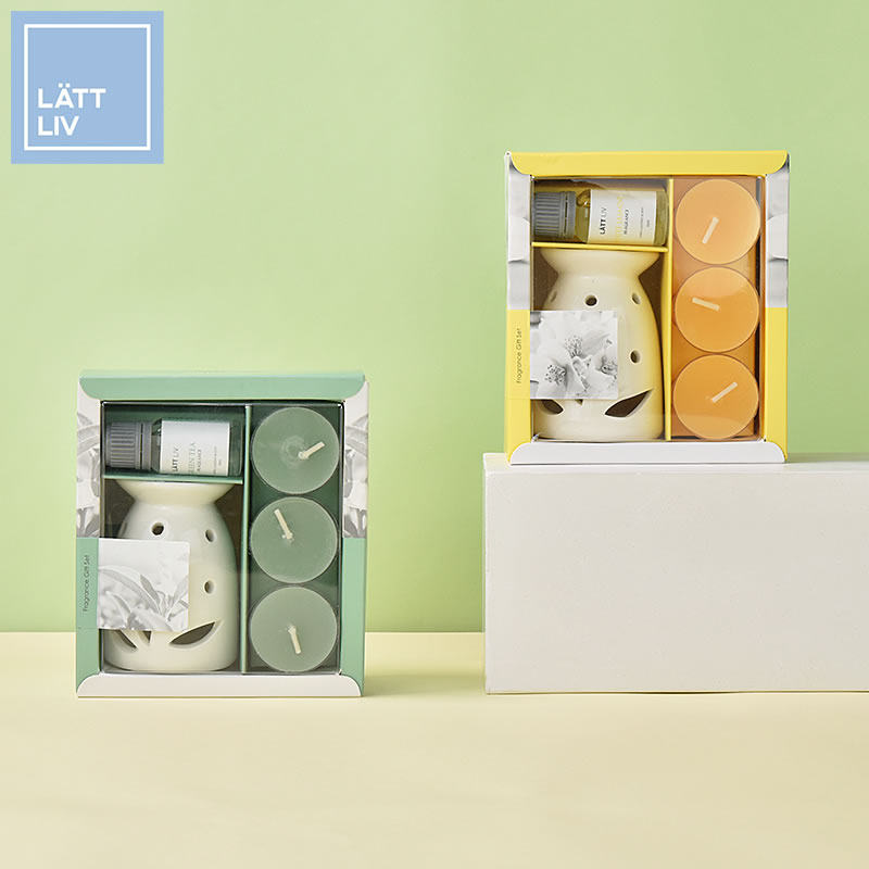 LATTLIV Living without worry Incense Candle Gift Box Sets Essential Oils Small CrowdNordic Scents of the Ceramics Art