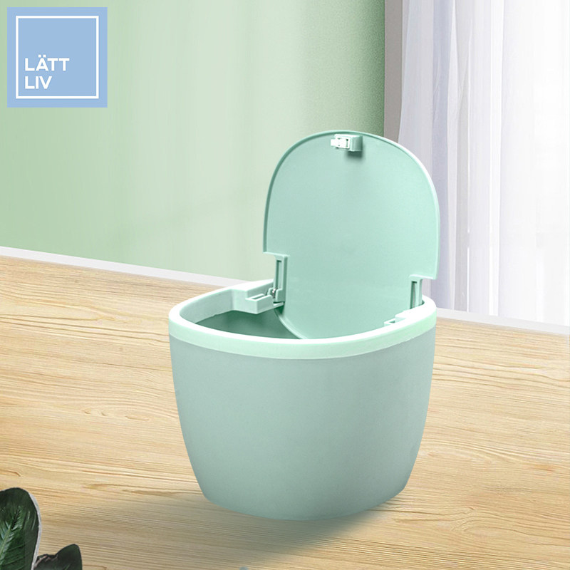 LATTLIV Living no worries Desktop Bins Nordic Mini Office Creativity Trumpet Trash Cans with lid