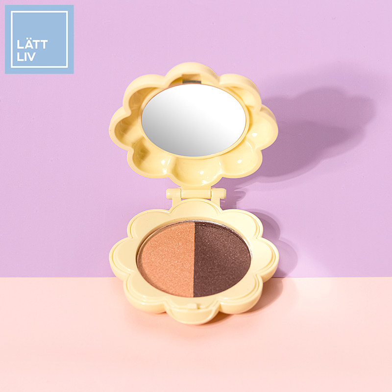 LATTLIV Living without worries Kara bubble bicolor eye shadow disc portable small tray cute girl official