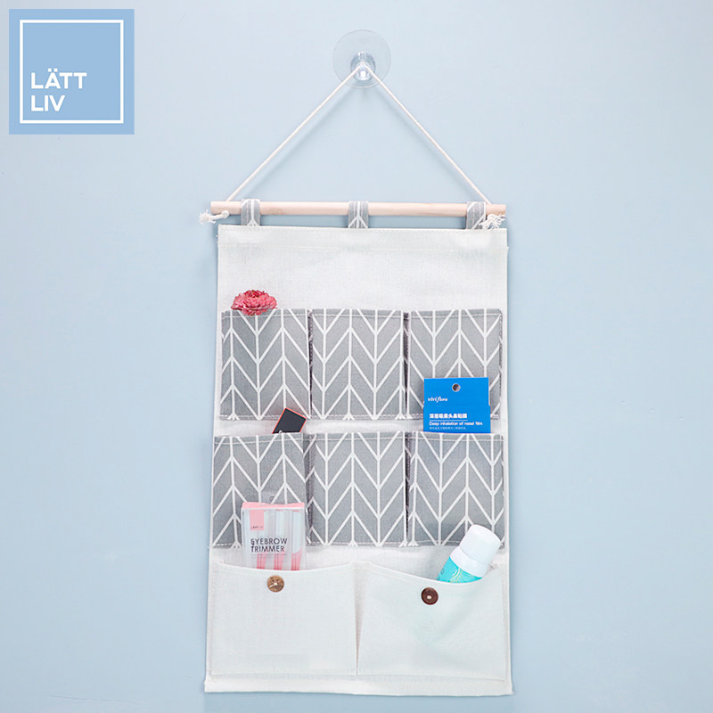 LATTLIV worry-free life wall-mounted storage bag hanging bag wall-mounted door rear wall-mounted storage bag fabric