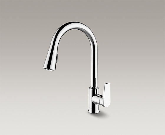 Tao Li pull-out kitchen faucet K-21367T-4-CP
