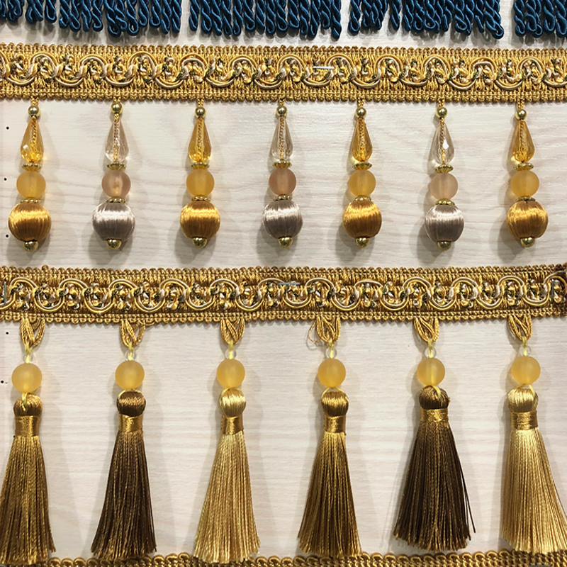 Tianhe Lace New Products: Various Colors of Curtain Lace, Beads, Fringe, Accessories, Ready Stock Decorations from Manufacturer