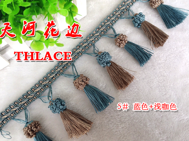 Tianhe mới tua ren rèm châu Âu trang trí ren tua màu lob rèm phụ kiện phụ kiện màn đầu - Phụ kiện rèm cửa các loại thanh treo rèm cửa