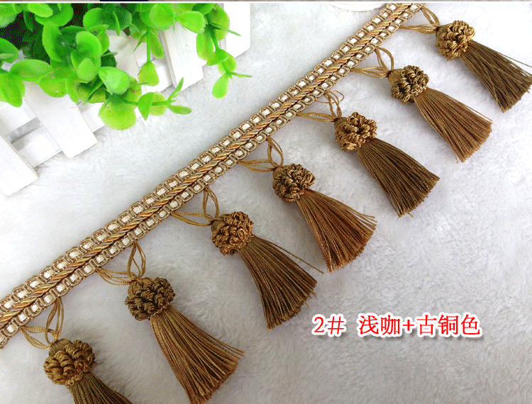 Tianhe mới tua ren rèm châu Âu trang trí ren tua màu lob rèm phụ kiện phụ kiện màn đầu - Phụ kiện rèm cửa các loại thanh treo rèm cửa