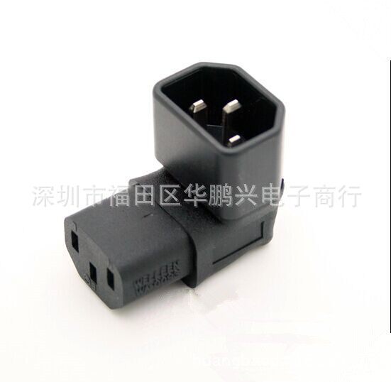 IEC C14 turn C13 pin-tailed bend angle rotary joint hanging wall LCD TV special down bend