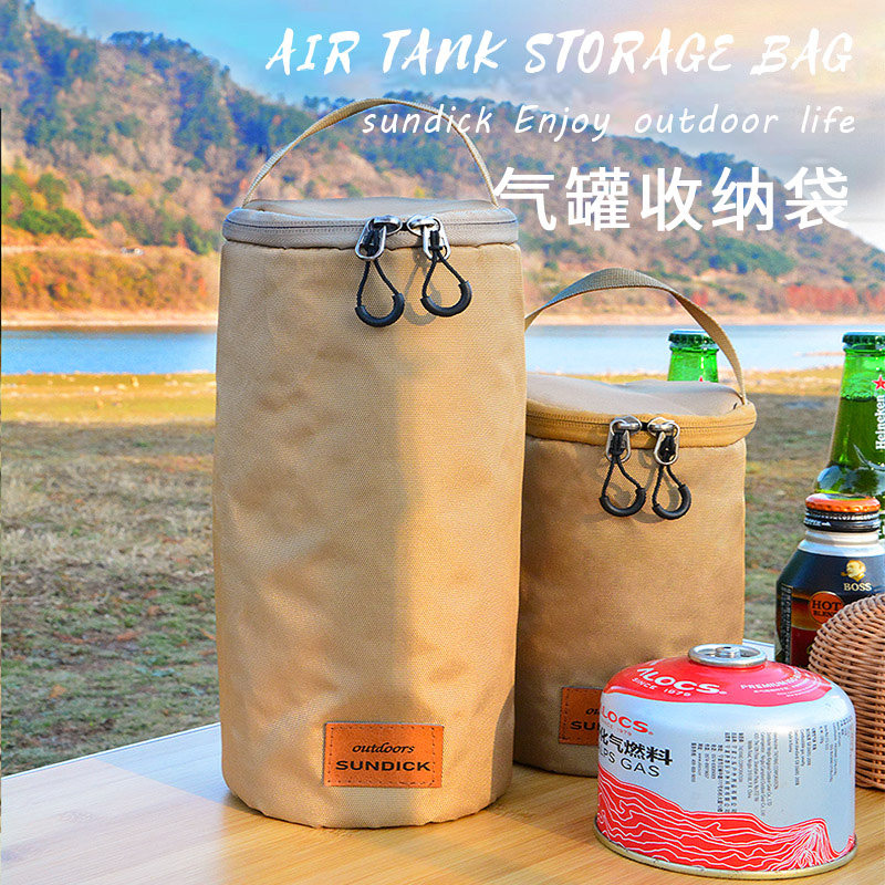 Outdoor gas tank storage bag fire maple G2G5 flat gas tank storage bag camping gas lamp horse lamp round hand anti-collision bag