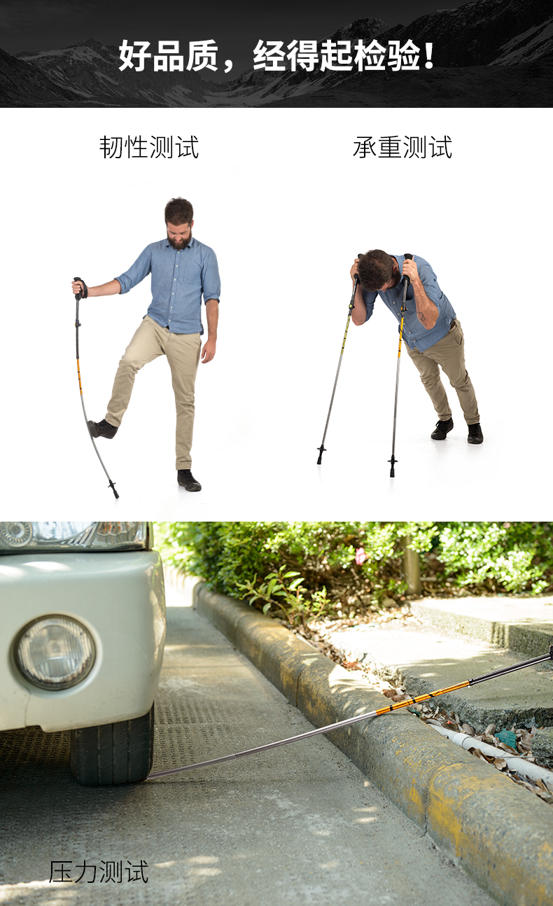 NH Mover sợi carbon gấp khúc đi bộ đường dài leo núi mía thiết bị ngoài trời đi bộ gậy trekking cực - Gậy / gậy gậy trượt tuyết
