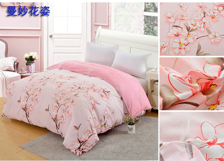 Bông cổ tích lãng mạn twill quilt cover đơn mảnh Cotton quilt bìa ký túc xá sinh viên đôi 150 200 230 - Quilt Covers
