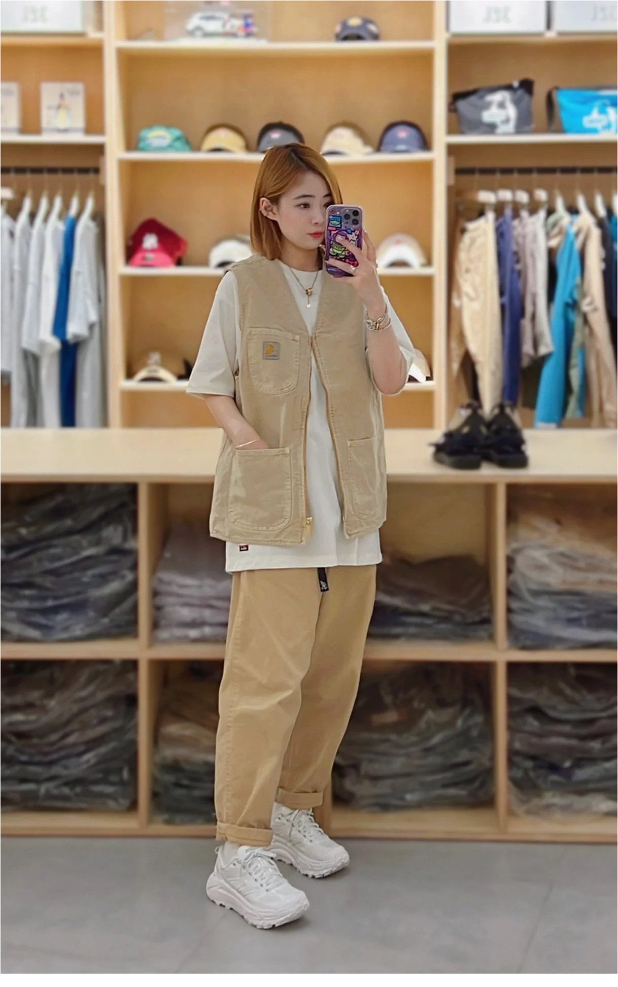 Жилеты carhartt wip arbor vest 卡哈男女水洗做旧工装马甲多口袋背心