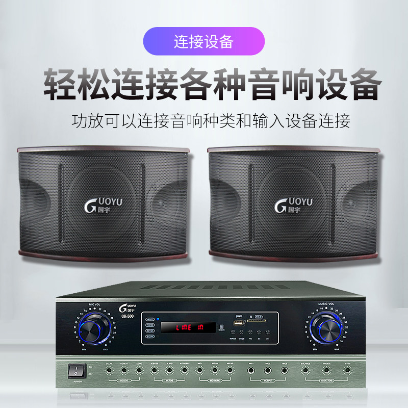 Guoyu Ok-500W Fixed Resistance High-Power Functional Machine for Stage Ktv Speakers Hifi Audio Karaoke Fiber Optic Coaxial