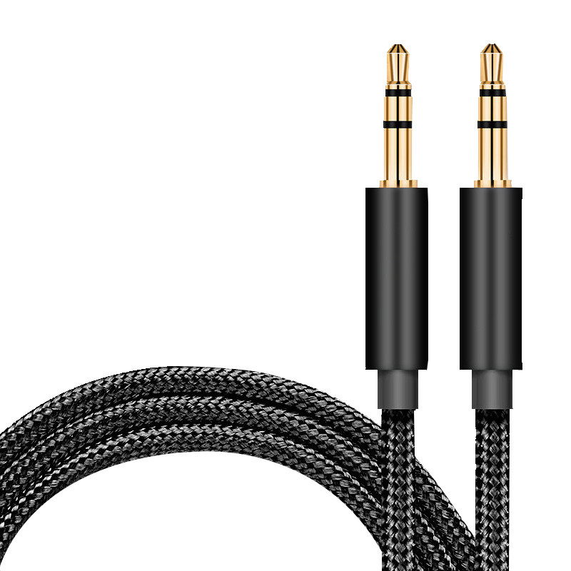 Gouyu/Guoyu Aux Audio Cable 3.5mm 1 Minute 1 Male to Male Double Headphone Mobile Phone Connection Cable Speaker Audio Output Cable Pure Copper Car Audio Cable 1 in 1 Universal