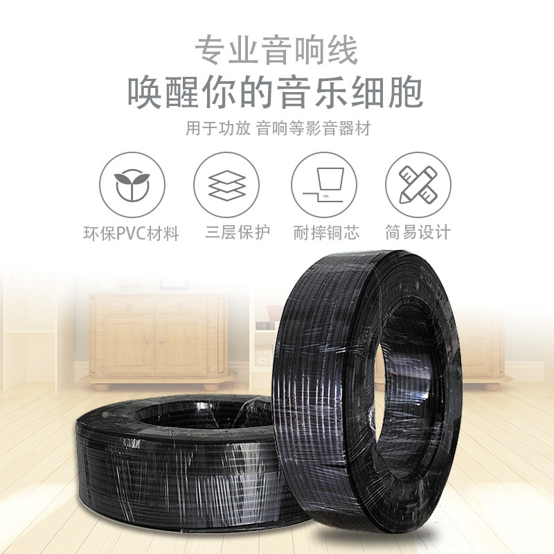 Guoyu Audio Cable, Dedicated Speaker Cable, Waterproof Pure Copper Audiophile Cable, Amplifier Audio Cable, Dedicated Cable for Connecting Speakers