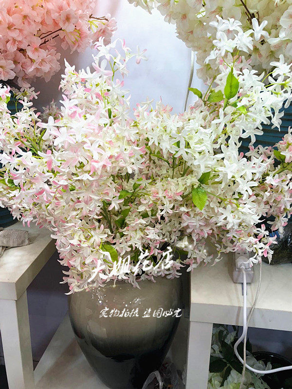 Cross Cherry Blossom High-end Emulated Silk Flowers handmade Romantic Wedding wedding Living Room Bedroom Desktop Decoration-Taobao
