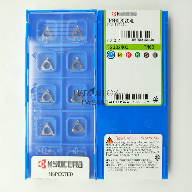 日本京瓷数控车刀片TPGH090204L TN60精镗刀粒金属陶瓷刀正品现货