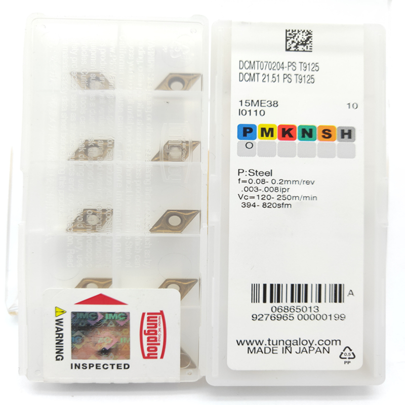 Japan Toshiba numerical control car DCMT070204 DCMT070204 08-PS T9125 T9125 steel fine boring rhombus knife grain spot