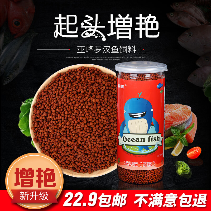 Yafeng Luohan fish special feed starter fish food feed Shouxing head Luohan fish blood parrot fish food