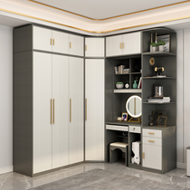 Corner closet Home bedroom desk integrated combination L-shaped wardrobe with dresser 90 degree diamond type wardrobe