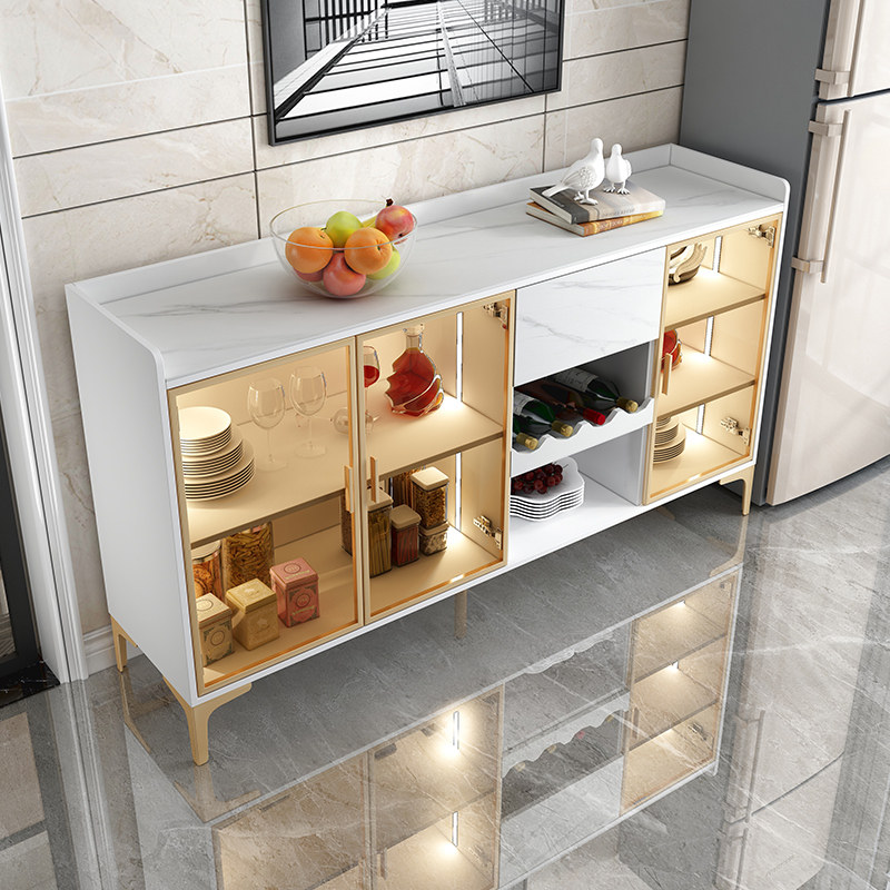 Multi-laminate rock plate dining cabinet leaning against wall light lavish wine cabinet net red simple about bowl tray cabinet containing cabinet home solid wood tea water cabinet