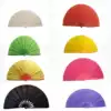 Kung fu fan Plastic bone sound fan Tai Chi fan Martial arts fan Tai Chi dance performance Mulan fan Color double-sided single-sided