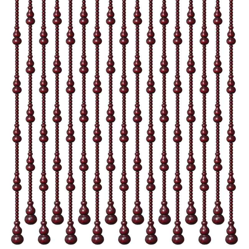 Full peach wood gourd bead curtain Door curtain Feng Shui partition entrance household evil living room bedroom toilet door-to-door solution