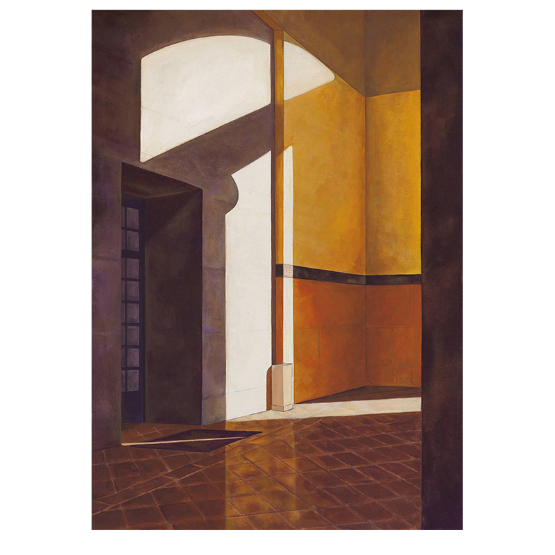 Saaki Inio Niche Wabi-Sabi Vintage Hand-Painted Oil Painting Large-Scale Floor-To-Ceiling Architectural Sunset Orange Entrance Decorative Painting Saaki Inio Niche Wabi-Sabi Vintage Hand-Painted Oil Painting Large-Scale Floor-To-Ceiling Architectural Sunset Orange Entrance Decorative Painting