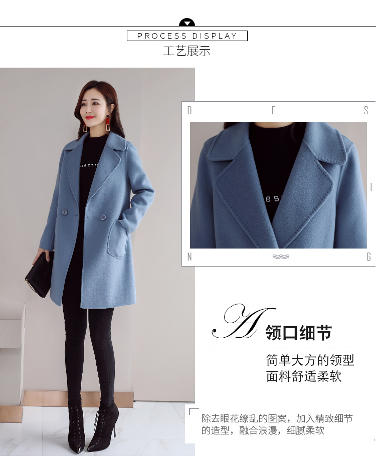 Mùa thu và mùa đông áo len ngắn mùa xuân và mùa thu phù hợp với áo gió. Áo len nữ Nizi chuyên nghiệp áo khoác măng tô nữ