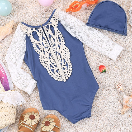 Купальник, кружевная детская летняя одежда, сезон 2021, защита от солнца