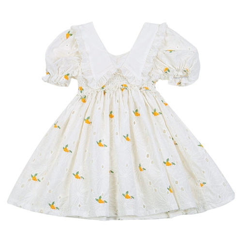 Платье, юбка, летняя одежда, детский наряд маленькой принцессы, с вышивкой