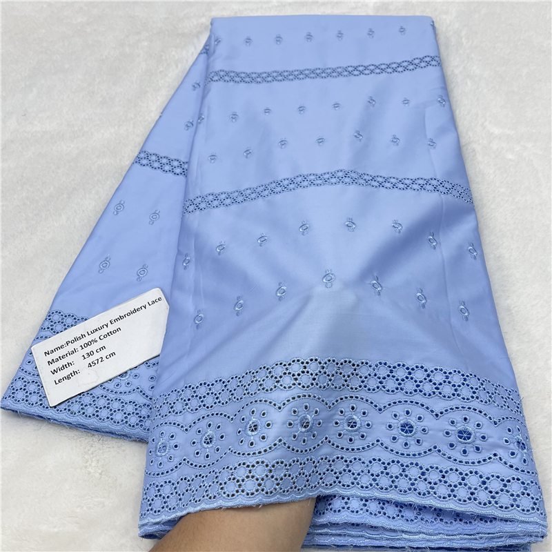 New Design 5Y Swiss Pure Cotton Fabric Embroidered Cloth Wedding Dress Embroidery Floral Lace Wedding Banquet Dress African Fabric New Design 5Y Swiss Pure Cotton Fabric Embroidered Cloth Wedding Dress Embroidery Floral Lace Wedding Banquet Dress African Fabric