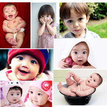 Baby poster wall sticker baby baby poster pregnant woman baby photo poster male and female baby doll painting prenatal education