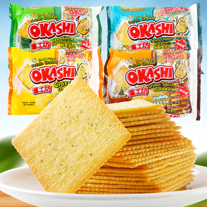 OKASHI Potato Workshop Potato cookies 192g crackers Potato cookies Thai style casual snacks