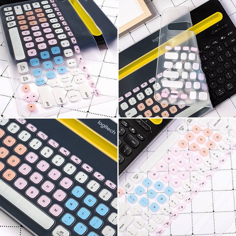 Logitech K480 380 painted keyboard dust-proof film custom silicone waterproof mute film creative cartoon cute custom